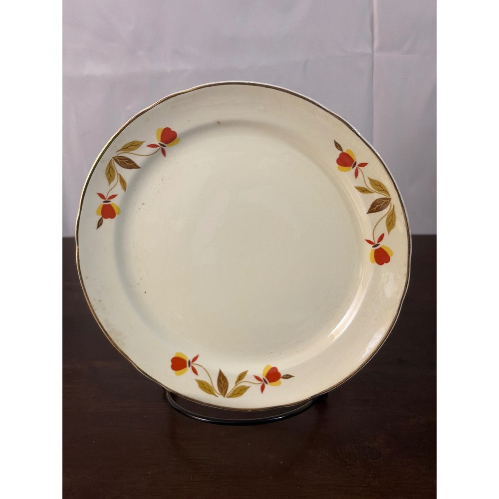 Hall China Autumn Leaf Dinner Plate Jewel Tea Co Mary Dunbar Vintage 7.25 In 5ea